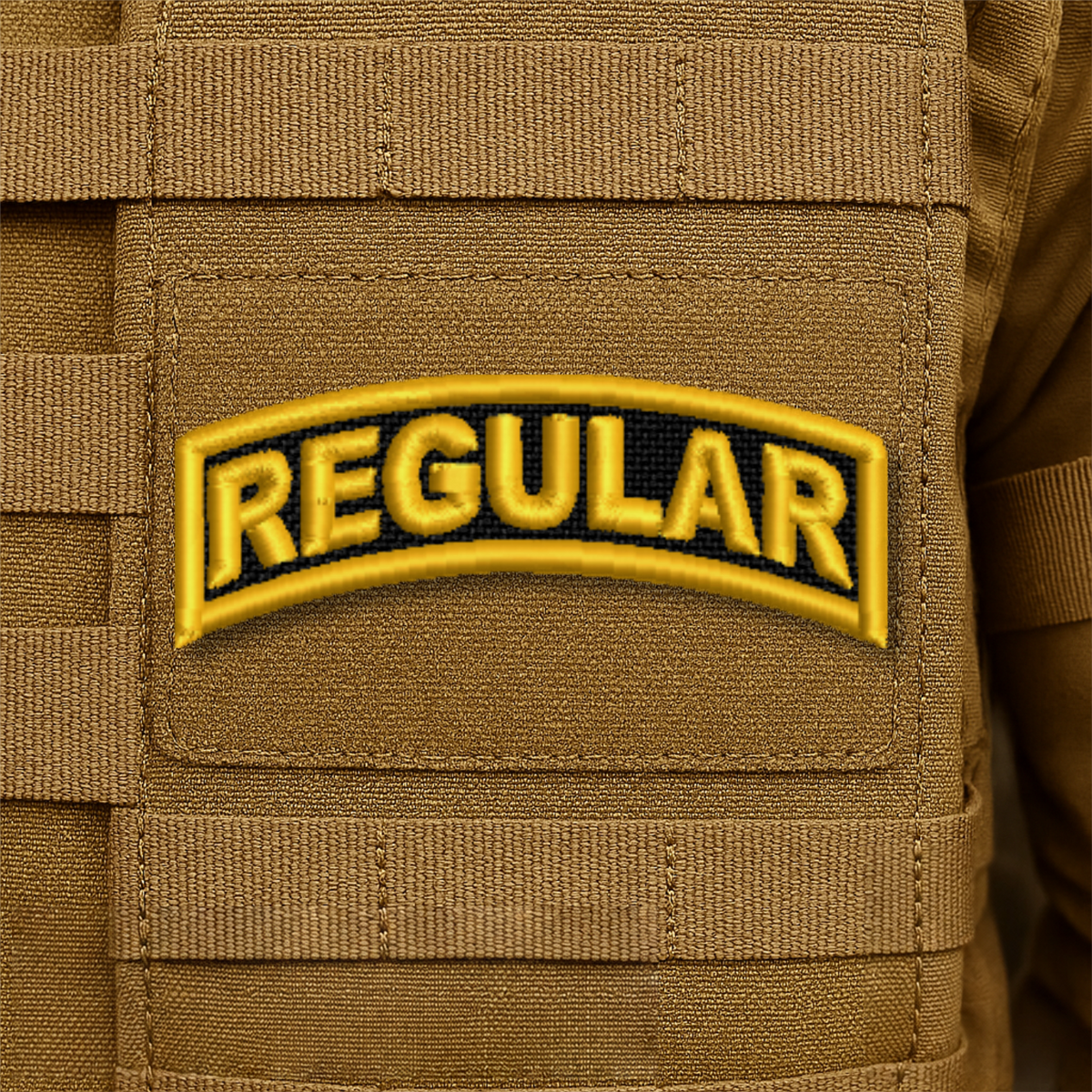 Army Regular Forces Parody Embroidered Name Tabs, 1.2x3" | VELCRO® Brand Hook Backing