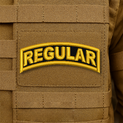 Army Regular Forces Parody Embroidered Name Tabs, 1.2x3" | VELCRO® Brand Hook Backing