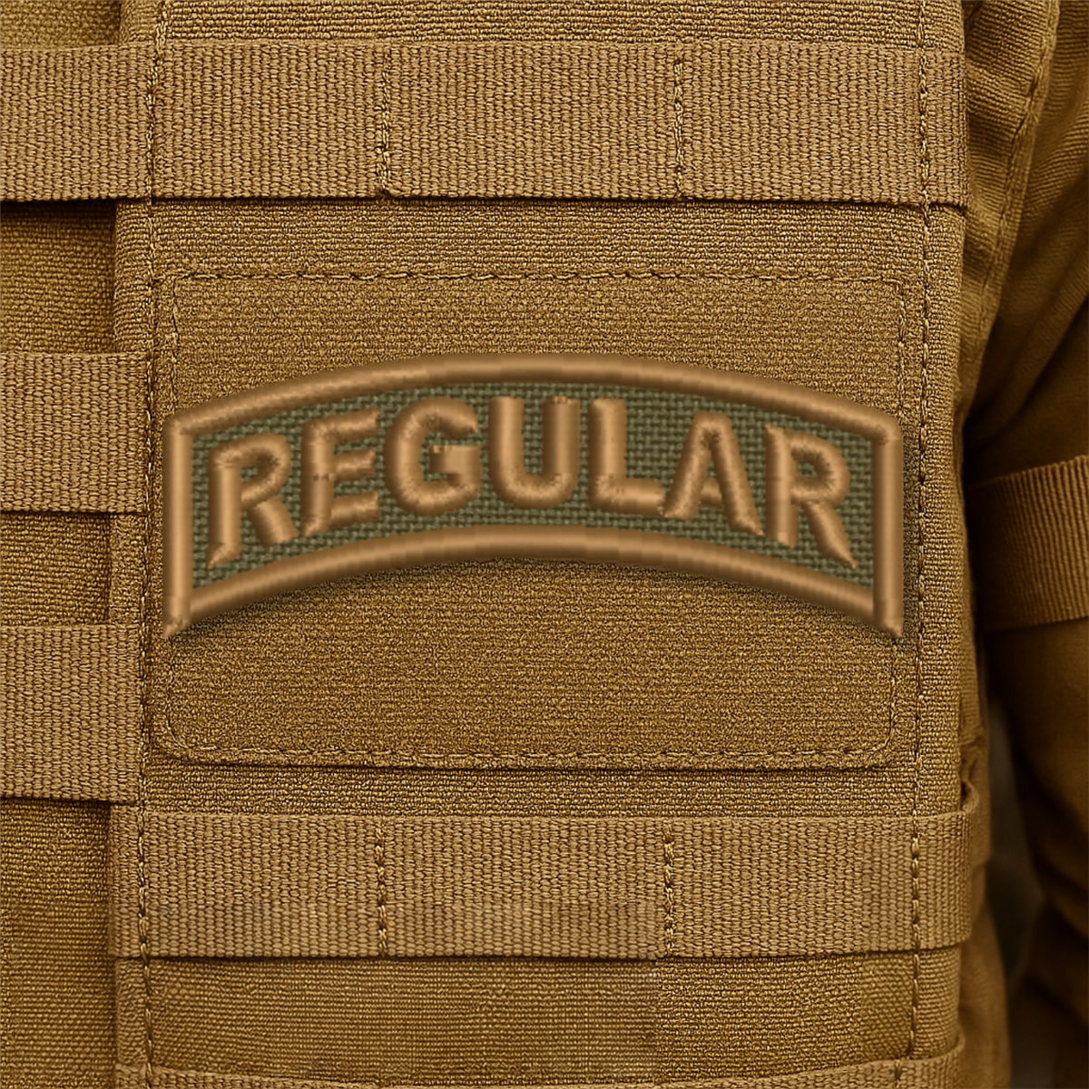 Army Regular Forces Parody Embroidered Name Tabs, 1.2x3" | VELCRO® Brand Hook Backing