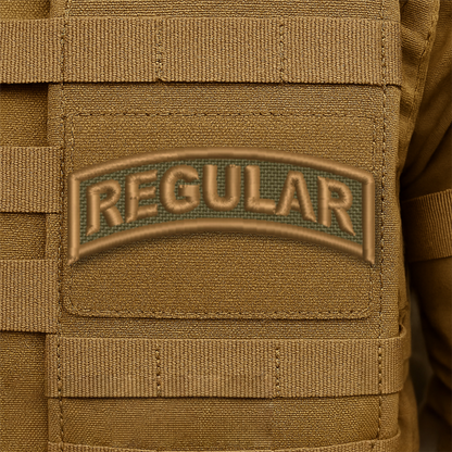 Army Regular Forces Parody Embroidered Name Tabs, 1.2x3" | VELCRO® Brand Hook Backing