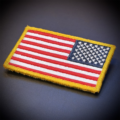 American Flag Embroidered Patch – Full Color, 2x3.5" | VELCRO® Brand Hook Backing