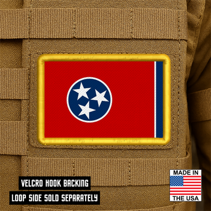 Tennessee State Flag Patch 2"x3" Hook & Loop | Made in USA | Pro-Print Full Color & Tactical Options
