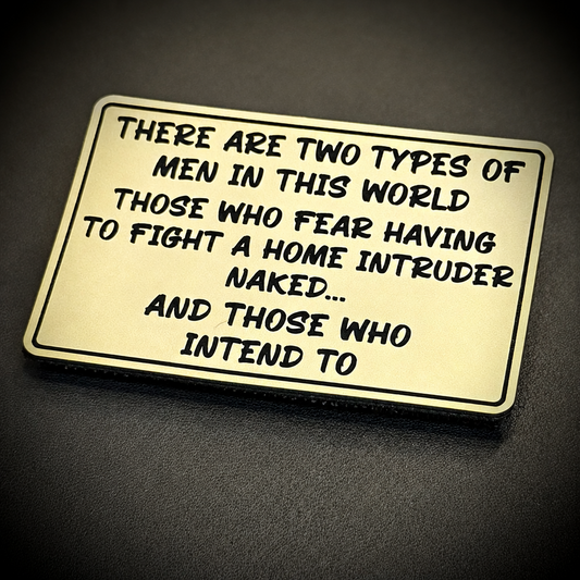 2 Types of Men In This World Funny Morale Patch, 2x3" | Made in USA | VELCRO® Brand Hook Backing