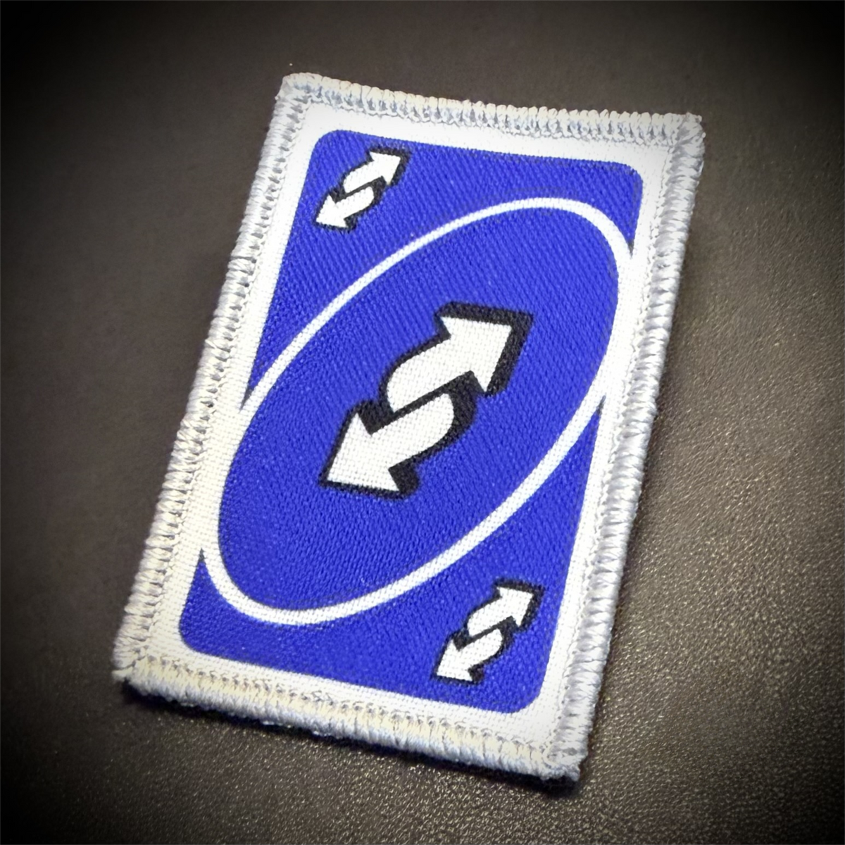 UNO Reverse Card Funny Printed Morale Patch, 2x3" | VELCRO® Brand Hook Backing