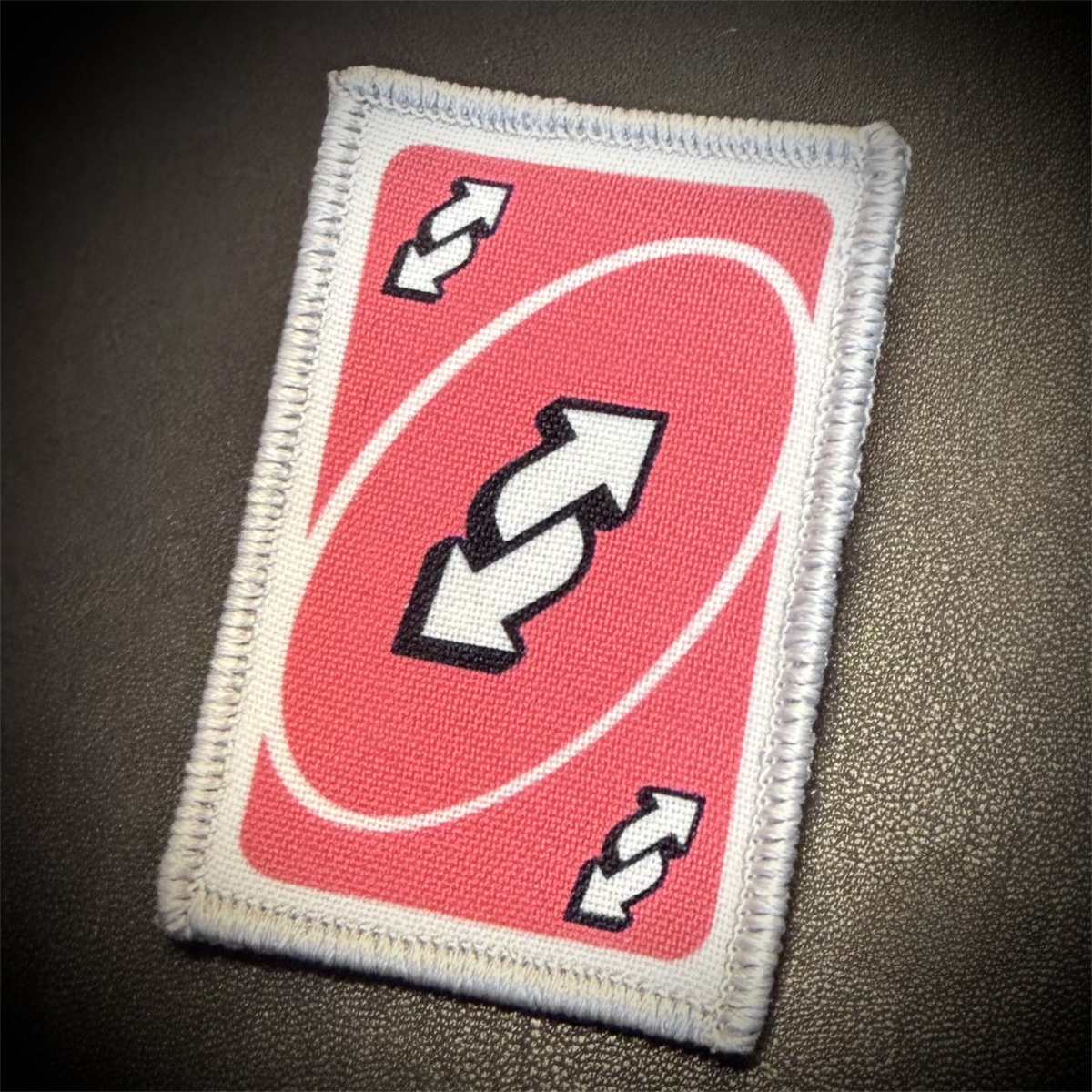 UNO Reverse Card Funny Printed Morale Patch, 2x3" | VELCRO® Brand Hook Backing