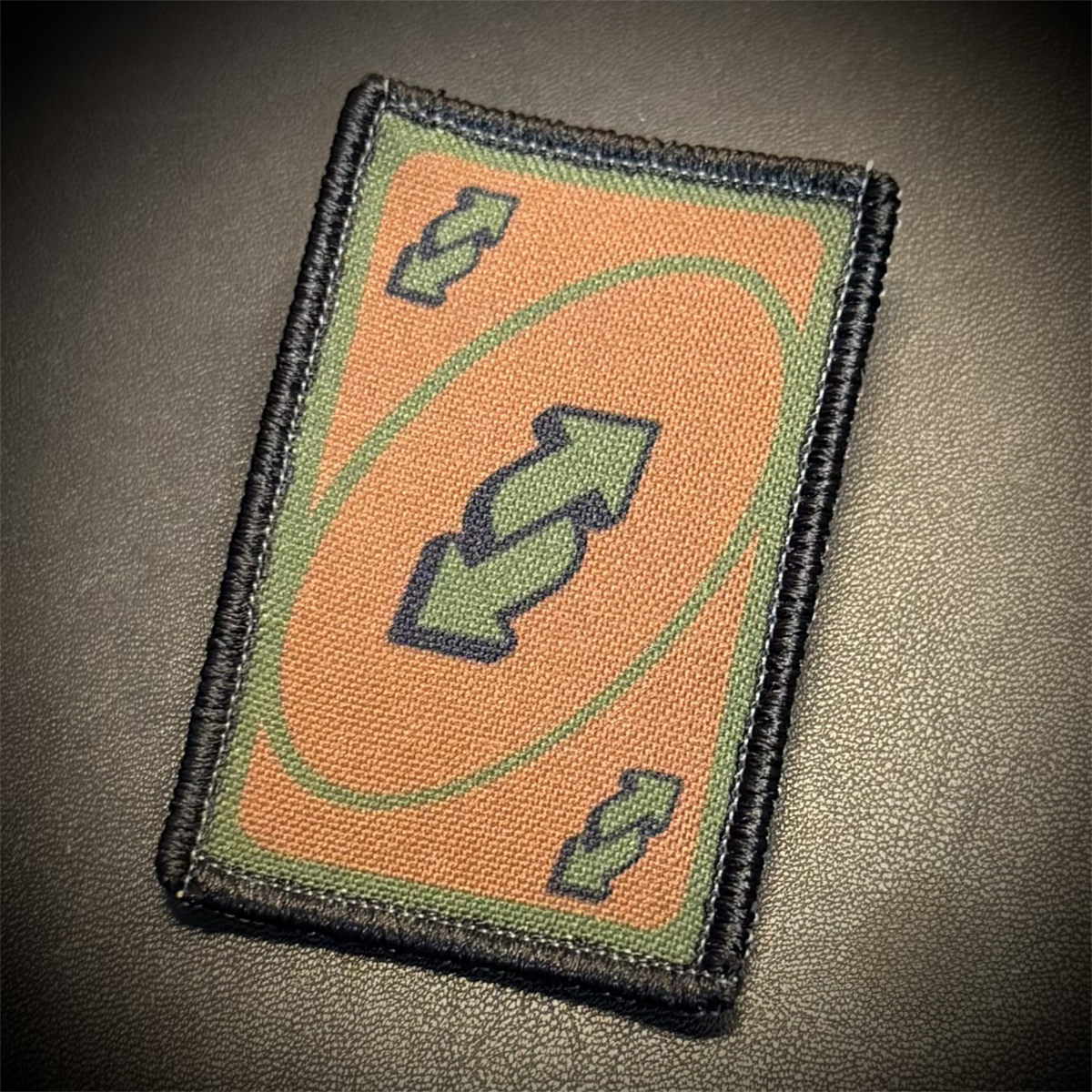UNO Reverse Card Funny Printed Morale Patch, 2x3" | VELCRO® Brand Hook Backing