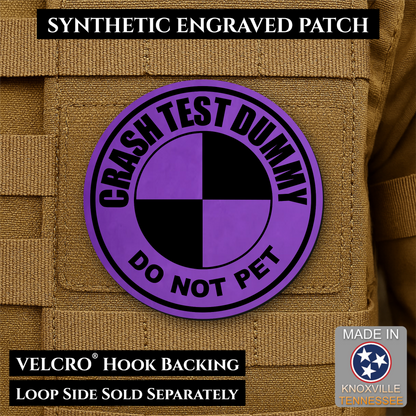 Crash Test Dummy Funny Morale Patch | Made in USA | VELCRO® Brand Hook Backing