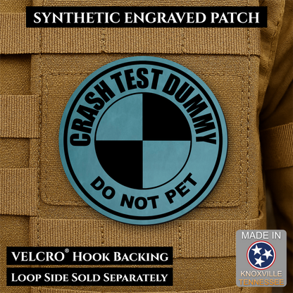 Crash Test Dummy Funny Morale Patch | Made in USA | VELCRO® Brand Hook Backing