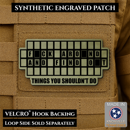 FAFO Game Show Funny Morale Patch | Made in USA | VELCRO® Brand Hook Backing