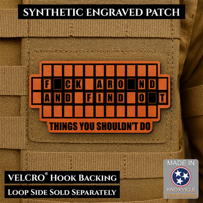 FAFO Game Show Funny Morale Patch | Made in USA | VELCRO® Brand Hook Backing