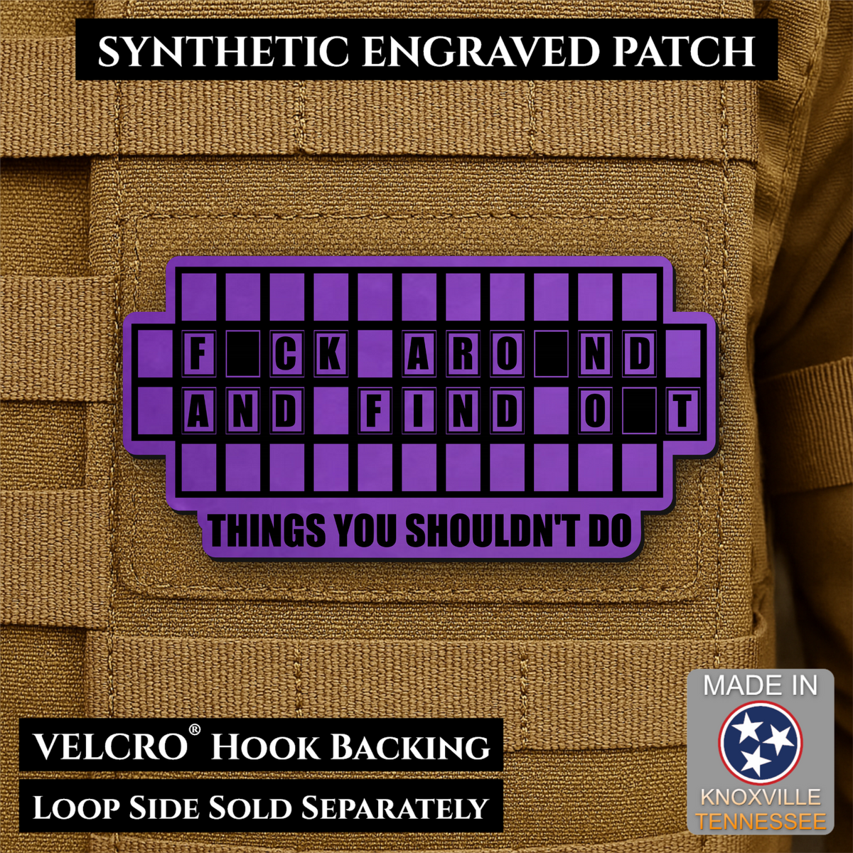 FAFO Game Show Funny Morale Patch | Made in USA | VELCRO® Brand Hook Backing