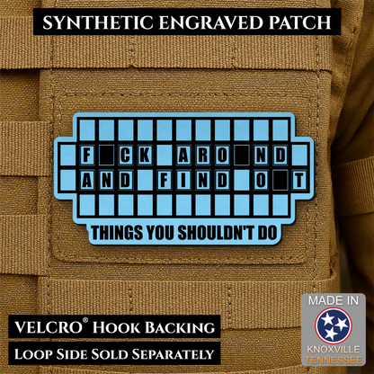 FAFO Game Show Funny Morale Patch | Made in USA | VELCRO® Brand Hook Backing