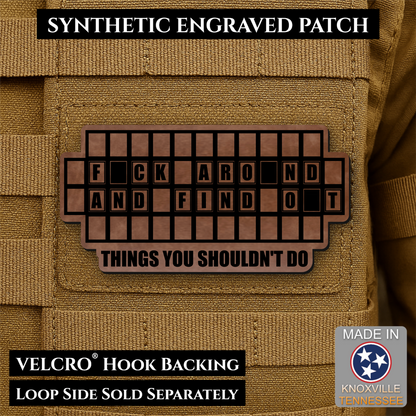FAFO Game Show Funny Morale Patch | Made in USA | VELCRO® Brand Hook Backing