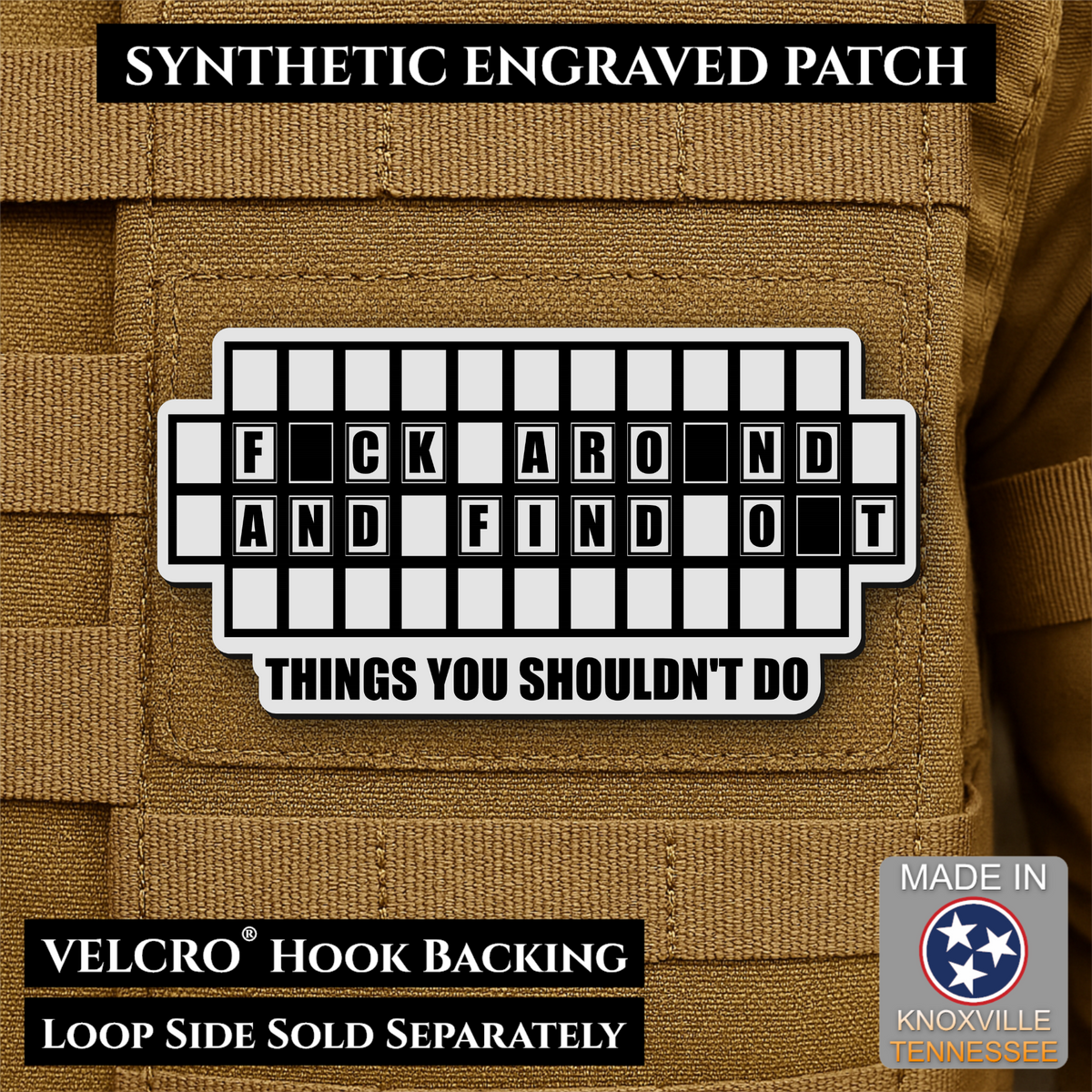 FAFO Game Show Funny Morale Patch | Made in USA | VELCRO® Brand Hook Backing