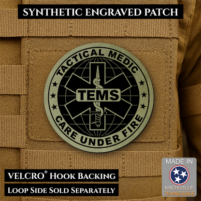 Tactical EMS Medic Team Morale Patch, 3" Round | Made in USA | VELCRO® Brand Hook Backing