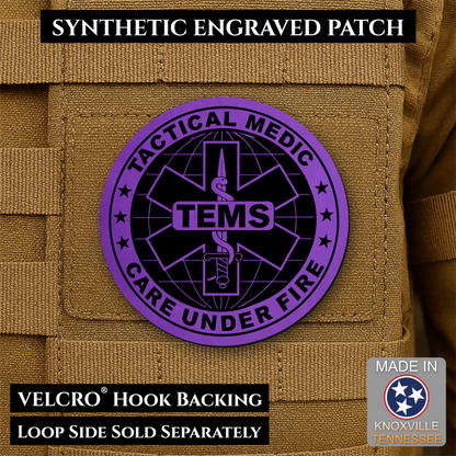 Tactical EMS Medic Team Morale Patch, 3" Round | Made in USA | VELCRO® Brand Hook Backing