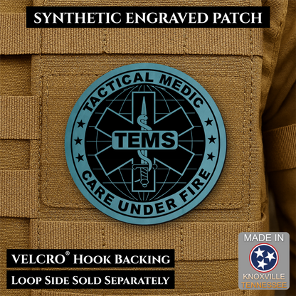 Tactical EMS Medic Team Morale Patch, 3" Round | Made in USA | VELCRO® Brand Hook Backing