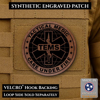 Tactical EMS Medic Team Morale Patch, 3" Round | Made in USA | VELCRO® Brand Hook Backing